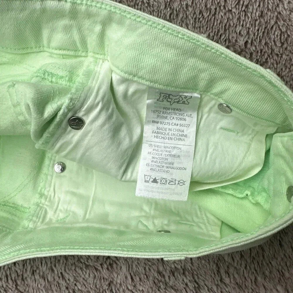 Fox Women's Outshine Cutoff Shorts Green Size 5 - Picture 7 of 16